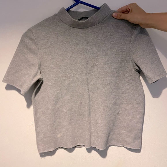 Size small grey turtleneck crop top Zara - Picture 1 of 1